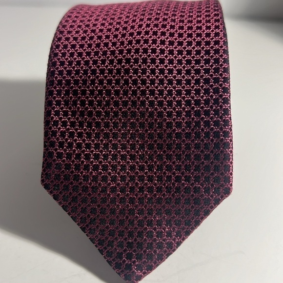 Tattersall royal fuchsia tie 100% silk - Picture 1 of 8